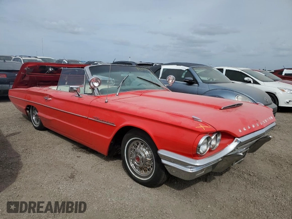 1964 Ford Thunderbird with VIN 4AY85Z103227, listed as a Copart auction lot 74697154 with 87,726 mi miles and Salvage Title. Bid and sale history available at DreamBid. Image 4.