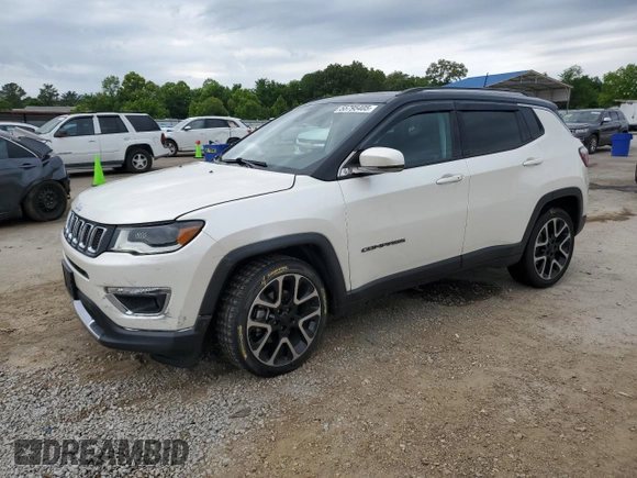 2018 Jeep Compass Limited with VIN 3C4NJCCB7JT368522, listed as a Copart auction lot 55795405 with 111,654 mi miles and Salvage title. Bid and sale history available at DreamBid. Image 1.
