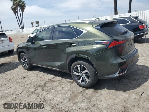 2021 Lexus NX 300h with VIN JTJGJRDZ7M2155967, listed as a Copart auction lot 52143315 with 22,830 mi miles and Salvage Title. Bid and sale history available at DreamBid. Image 2.