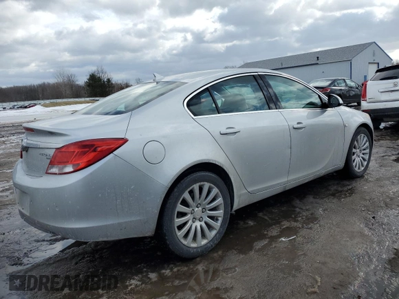 2011 Buick Regal CXL RL3 with VIN 2G4GR5ECXB9206077, listed as a Copart auction lot 42792015 with 44,439 mi miles and Salvage Title. Bid and sale history available at carsss.com. Image 3.