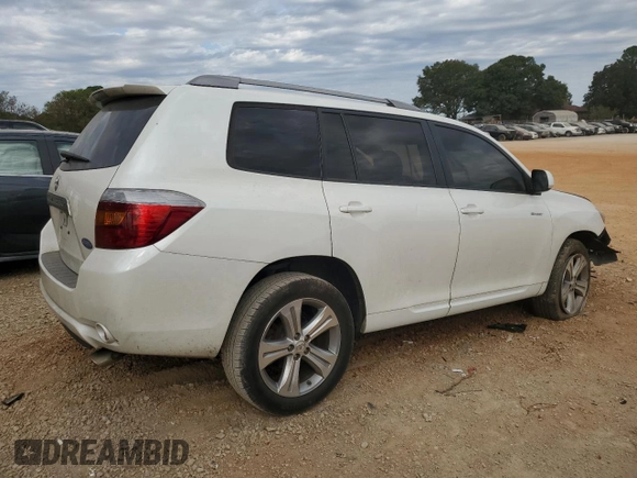2010 Toyota Highlander Sport with VIN 5TDXK3EH8AS003350, listed as a Copart auction lot 76186544 with 192,380 mi miles and Salvage title. Bid and sale history available at DreamBid. Image 3.