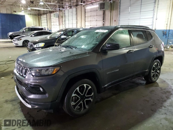 2023 Jeep Compass Limited with VIN 3C4NJDCN1PT561337, listed as a Copart auction lot 42622345 with 14,931 mi miles and Clean Title. Bid and sale history available at carsss.com. Image 1.