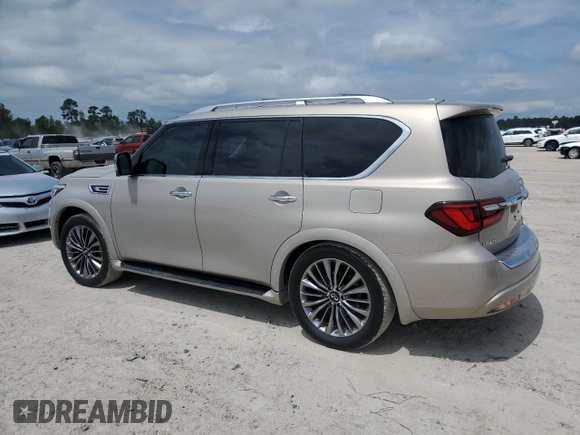 2019 Infiniti QX80 LUXE with VIN JN8AZ2NE2K9229566, listed as a Copart auction lot 71170974 with 58,629 mi miles and Salvage Title. Bid and sale history available at carsss.com. Image 2.