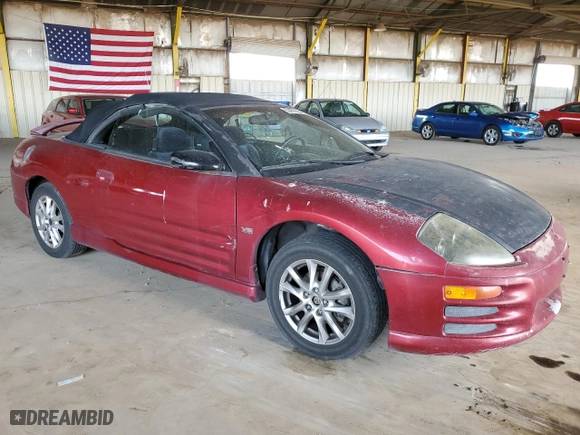 2001 Mitsubishi Eclipse GT with VIN 4A3AE85H11E204181, listed as a Copart auction lot 53400325 with 173,977 mi miles and Clean Title. Bid and sale history available at carsss.com. Image 4.