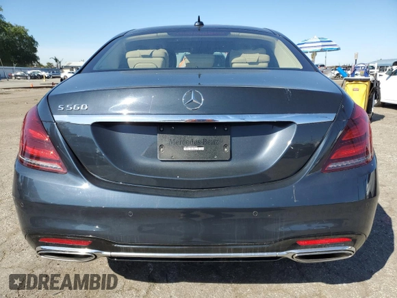 2018 Mercedes-Benz S 560 with VIN WDDUG8DB5JA378761, listed as a Copart auction lot 46141835 with 51,135 mi miles and Salvage Title. Bid and sale history available at carsss.com. Image 6.