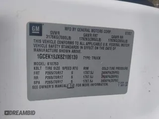 2008 Chevrolet Silverado 1500 LT w/1LT with VIN 1GCEK19JX8Z106139, listed as a IAAI auction lot 41308512 with 254,436 mi miles. Bid and sale history available at carsss.com. Image 9.