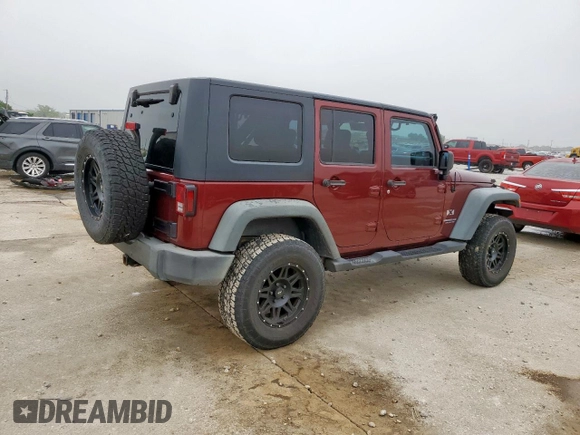 2008 Jeep Wrangler Unlimited X with VIN 1J4GA39158L569665, listed as a Copart auction lot 55475135 with 91,696 mi miles and Clean Title. Bid and sale history available at DreamBid. Image 3.