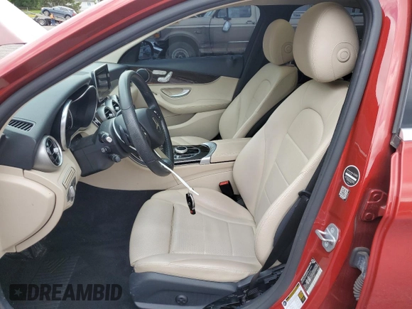 2017 Mercedes-Benz C 300 with VIN 55SWF4KB3HU217567, listed as a Copart auction lot 61574015 with 97,664 mi miles and Salvage title. Bid and sale history available at DreamBid. Image 7.