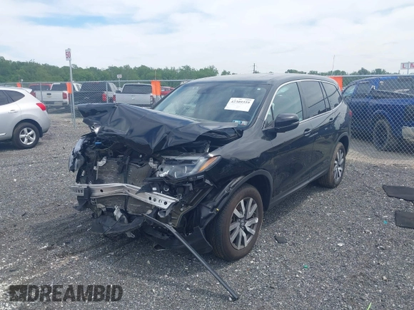2021 Honda Pilot EX-L with VIN 5FNYF6H53MB097089, listed as a IAAI auction lot 42309359 with 58,371 mi miles and . Bid and sale history available at DreamBid. Image 2.
