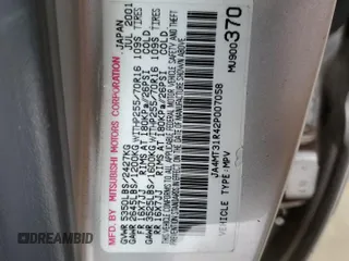 2002 Mitsubishi Montero Sport XLS with VIN JA4MT31R42P007058, listed as a Copart auction lot 41394415 with 0 mi miles and Salvage Title. Bid and sale history available at carsss.com. Image 15.