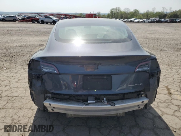 2020 Tesla Model 3 Long Range with VIN 5YJ3E1EB5LF589907, listed as a Copart auction lot 54778655 with 45,194 mi miles and Salvage Title. Bid and sale history available at DreamBid. Image 6.