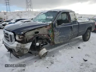 2002 Ford Super Duty F-250 XL with VIN 1FTNX21F92ED35523, listed as a Copart auction lot 87090014 with 357,743 mi miles and Salvage Title. Bid and sale history available at carsss.com. Image 1.