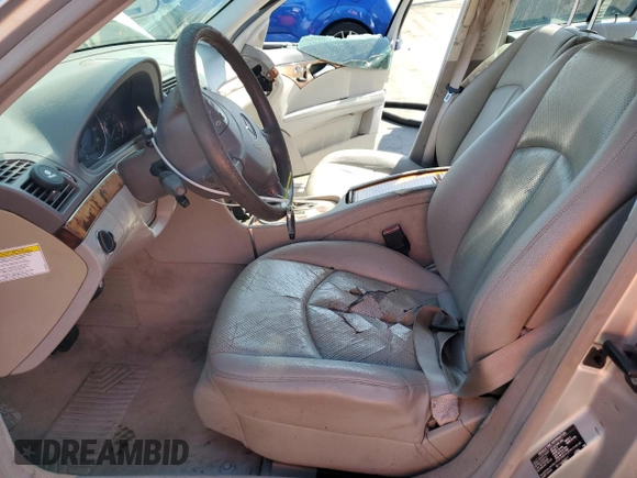 2005 Mercedes-Benz E 320 with VIN WDBUF82J15X175990, listed as a Copart auction lot 43189765 with 204,471 mi miles and Salvage Title. Bid and sale history available at DreamBid. Image 7.
