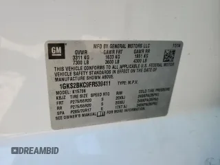 2015 GMC Yukon SLT z VIN 1GKS2BKC9FR539411, wystawiony jako Copart lot #48336835 z przebiegiem 176 994 mil mil oraz Szkoda całkowita • Salvage title. Historia ofert i sprzedaży dostępna na DreamBid. Obrazek 14.