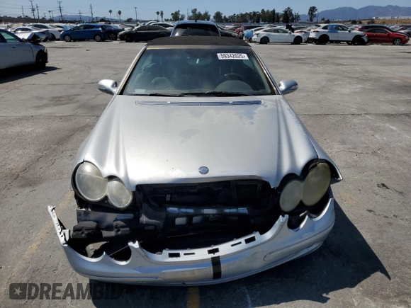 2005 Mercedes-Benz CLK 320 with VIN WDBTK65G35T046524, listed as a Copart auction lot 59342025 with 170,760 mi miles and Salvage title. Bid and sale history available at DreamBid. Image 5.