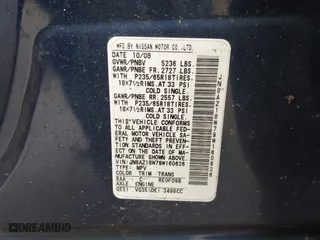 2009 Nissan Murano SL with VIN JN8AZ18W79W160626, listed as a IAAI auction lot 41786916 with 211,448 mi miles. Bid and sale history available at carsss.com. Image 9.