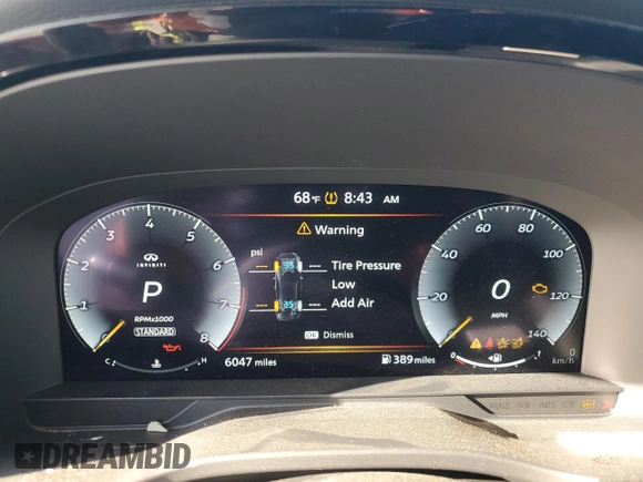 2024 Infiniti QX60 Luxe z VIN 5N1DL1FRXRC344608, wystawiony jako Copart lot #52451285 z przebiegiem 6 047 mil mil oraz Nie do naprawy • Non repairable. Historia ofert i sprzedaży dostępna na DreamBid. Obrazek 9.