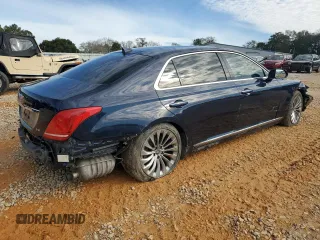 2019 Genesis G90 3.3T Premium with VIN KMTF34JA2KU056535, listed as a Copart auction lot 88347195 with 0 mi miles and Salvage Title. Bid and sale history available at carsss.com. Image 3.