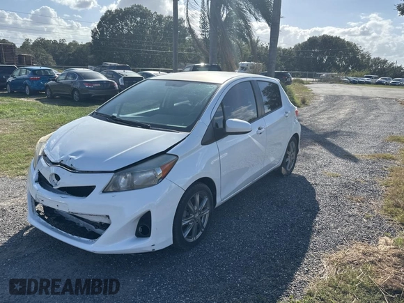 2012 Toyota Yaris L with VIN JTDKTUD36CD523080, listed as a Copart auction lot 80987914 with 134,041 mi miles and Clean Title. Bid and sale history available at carsss.com. Image 2.