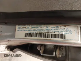 2003 Volkswagen Jetta GL с VIN 3VWRK69M33M155716, выставлен на аукционе IAAI как лот 41716517 с пробегом 175 174 миль миль и . История ставок и продаж доступна на DreamBid. Изображение 9.