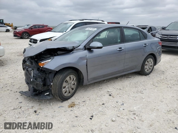 2020 Kia Rio S with VIN 3KPA24AD7LE267638, listed as a Copart auction lot 44261595 with 89,615 mi miles and Salvage Title. Bid and sale history available at carsss.com. Image 1.