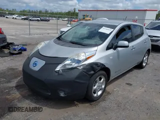 2012 Nissan LEAF SL with VIN JN1AZ0CP0CT018121, listed as a IAAI auction lot 42156923 with 116,605 mi miles. Bid and sale history available at carsss.com. Image 2.