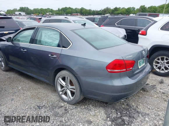 2014 Volkswagen Passat SE with VIN 1VWBT7A31EC109250, listed as a IAAI auction lot 33727929 with Not provided miles and . Bid and sale history available at DreamBid. Image 3.