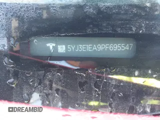 2023 Tesla Model 3 with VIN 5YJ3E1EA9PF695547, listed as a IAAI auction lot 40100334 with Not Provided miles and . Bid and sale history available at DreamBid. Image 9.