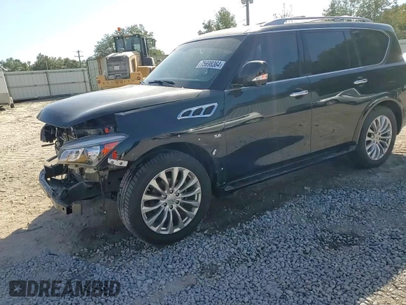 2016 Infiniti QX80 with VIN JN8AZ2NF1G9612303, listed as a Copart auction lot 75698364 with 110,847 mi miles and Salvage Title. Bid and sale history available at carsss.com. Image 15.
