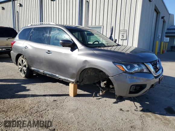 2020 Nissan Pathfinder Platinum with VIN 5N1DR2DMXLC603150, listed as a Copart auction lot 80942914 with 77,848 mi miles and Salvage Title. Bid and sale history available at carsss.com. Image 4.