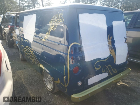 1966 Ford Econoline Cargo with VIN E14FH818088, listed as a Copart auction lot 72154424 with Not Provided miles and Salvage Title. Bid and sale history available at DreamBid. Image 2.