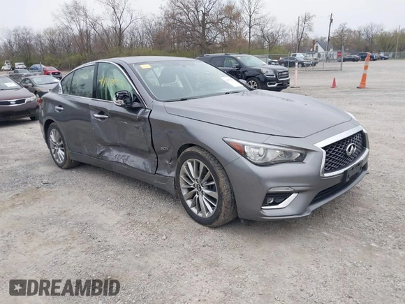 2018 Infiniti Q50 3.0t LUXE with VIN JN1EV7AR5JM441925, listed as a IAAI auction lot 41975558 with 139,243 mi miles. Bid and sale history available at carsss.com. Image 1.