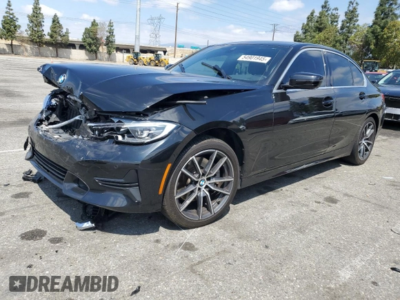 2020 BMW 3 Series 330i xDrive with VIN 3MW5R7J05L8B18216, listed as a Copart auction lot 54901945 with 47,802 mi miles and Salvage Title. Bid and sale history available at DreamBid. Image 1.