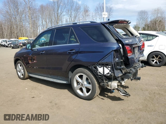 2019 Mercedes-Benz GLE 400 with VIN 4JGDA5GB9KB215933, listed as a Copart auction lot 50123975 with 104,703 mi miles and Salvage title. Bid and sale history available at DreamBid. Image 2.