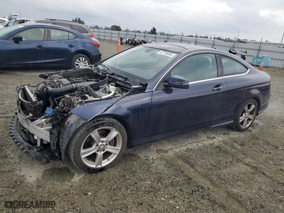 2015 Mercedes-Benz C-Class C 250 with VIN WDDGJ4HB3FG385116, listed as a Copart auction lot 47778355 with 91,566 mi miles and Salvage Title. Bid and sale history available at carsss.com. Image 1.