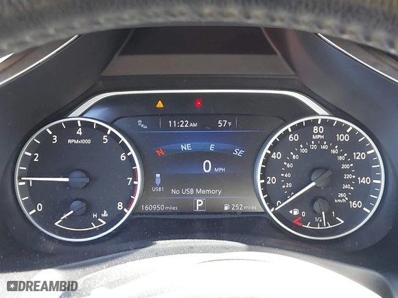2018 Nissan Murano SL with VIN 5N1AZ2MH0JN162877, listed as a IAAI auction lot 40856044 with 160,950 mi miles. Bid and sale history available at carsss.com. Image 7.