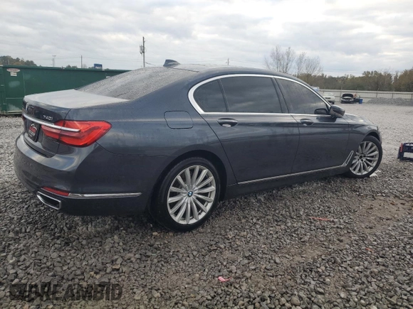 2018 BMW 7 Series 740i with VIN WBA7E2C54JG742085, listed as a Copart auction lot 80887894 with 0 mi miles and Salvage Title. Bid and sale history available at carsss.com. Image 3.