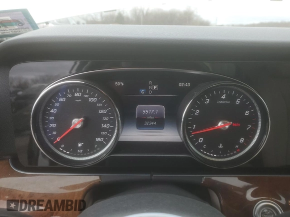 2019 Mercedes-Benz E-Class E 300 with VIN WDDZF4KBXKA545878, listed as a Copart auction lot 48755465 with 32,344 mi miles and Salvage Title. Bid and sale history available at carsss.com. Image 9.