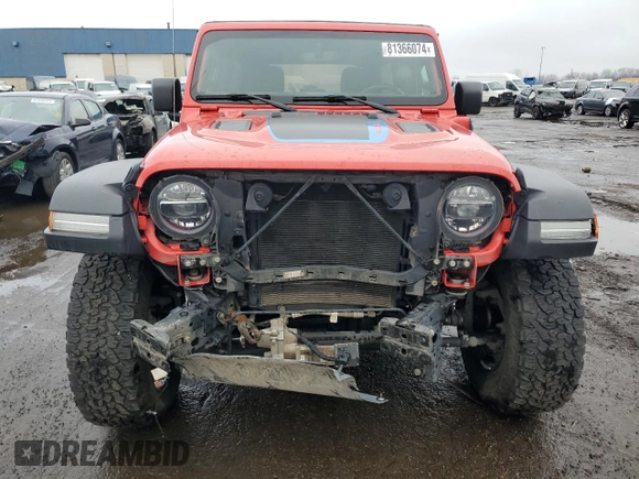 2022 Jeep Wrangler Unlimited Rubicon with VIN 1C4JJXR62NW171306, listed as a Copart auction lot 81366074 with 25,001 mi miles and Clean title. Bid and sale history available at DreamBid. Image 5.