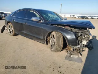2015 Audi S8 with VIN WAUK2AFD5FN009448, listed as a Copart auction lot 87745715 with 96,490 mi miles and Salvage Title. Bid and sale history available at carsss.com. Image 4.