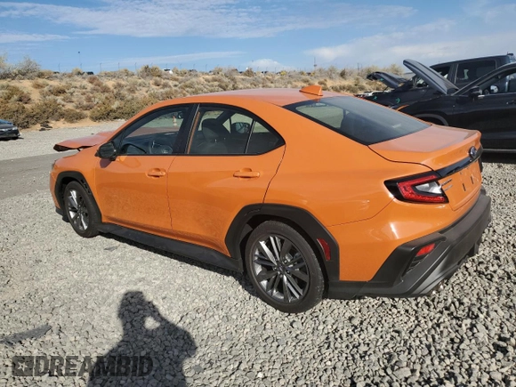2023 Subaru WRX with VIN JF1VBAA61P9817482, listed as a Copart auction lot 74852794 with 6,127 mi miles and Salvage title. Bid and sale history available at DreamBid. Image 2.