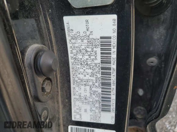 2010 Toyota Tacoma with VIN 3TMLU4EN0AM052885, listed as a Copart auction lot 65341975 with 270,149 mi miles and Clean title. Bid and sale history available at DreamBid. Image 12.