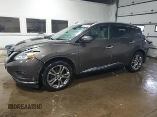 2015 Nissan Murano S with VIN 5N1AZ2MHXFN229668, listed as a Copart auction lot 59004155 with 212,426 mi miles and Salvage title. Bid and sale history available at DreamBid. Image 1.