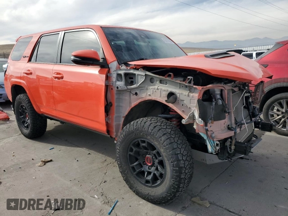 2023 Toyota 4Runner TRD Pro with VIN JTELU5JR4P6140079, listed as a Copart auction lot 42431125 with 22,979 mi miles and Salvage title. Bid and sale history available at DreamBid. Image 4.