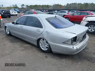 2003 Mercedes-Benz S-Class 4.3L with VIN WDBNG70J23A317424, listed as a IAAI auction lot 41716056 with 175,616 mi miles. Bid and sale history available at carsss.com. Image 3.