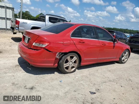 2010 Mercedes-Benz C 300 Sport with VIN WDDGF5EB5AR111523, listed as a Copart auction lot 61776455 with Not provided miles and Salvage title. Bid and sale history available at DreamBid. Image 3.