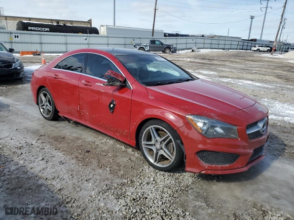 2015 Mercedes-Benz CLA-Class CLA 250 with VIN WDDSJ4EB4FN168989, listed as a Copart auction lot 45878115 with NaN miles and Salvage Title. Bid and sale history available at carsss.com. Image 4.