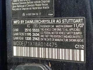 2008 Mercedes-Benz CL 550 z VIN WDDEJ71X18A014475, wystawiony jako IAAI lot #42257798 z przebiegiem Nie podano mil oraz . Historia ofert i sprzedaży dostępna na DreamBid. Obrazek 9.