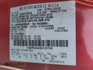 2003 Ford Mustang Deluxe с VIN 1FAFP44443F435749, выставлен на аукционе Copart как лот 59422535 с пробегом 84 397 миль миль и Чистый • Clean title. История ставок и продаж доступна на DreamBid. Изображение 12.