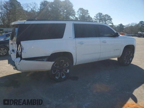 2020 GMC Yukon XL SLT with VIN 1GKS1GKC1LR172886, listed as a Copart auction lot 87011634 with 90,833 mi miles and Salvage Title. Bid and sale history available at carsss.com. Image 3.